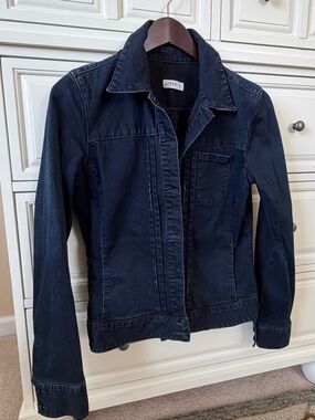 GAP 1969 Women's Dark Wash Distressed Denim Jean Jacket